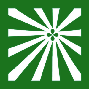icon green sunburst
